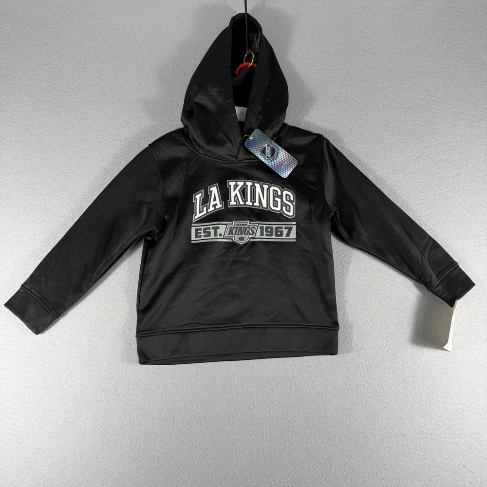 NHL Los Angeles Kings Toddler 4T Black Pullover Hoodie 9K5I2HD63-LKG NWT